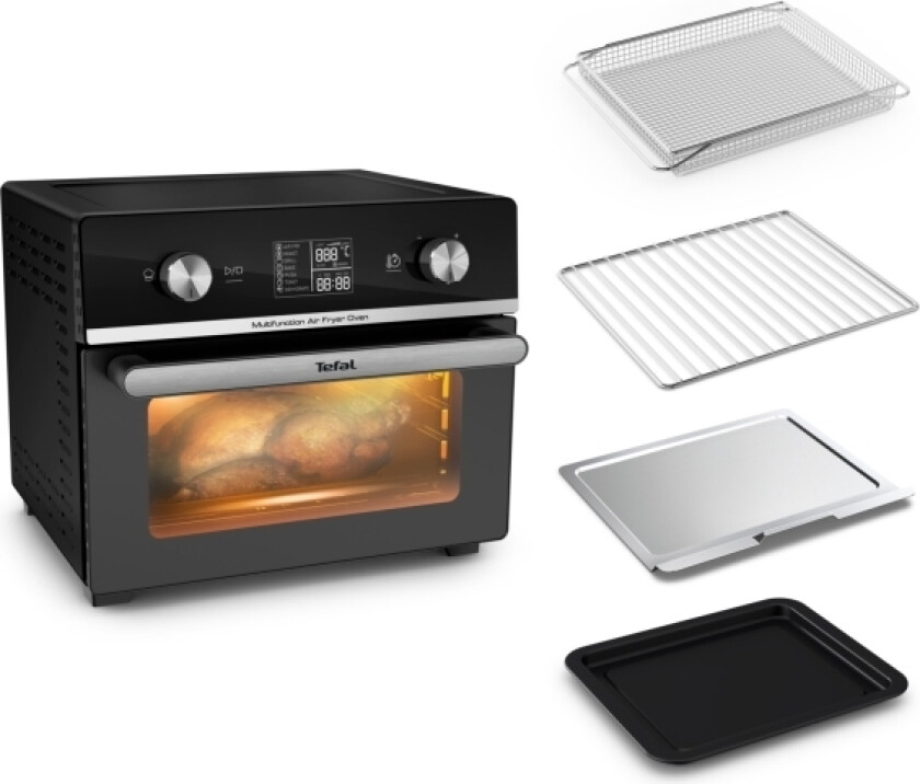Mini Piekarnik Tefal Tefal Easy Fry Air Fryer Oven 20L Fw6058, Mini Oven (Black/Silver)