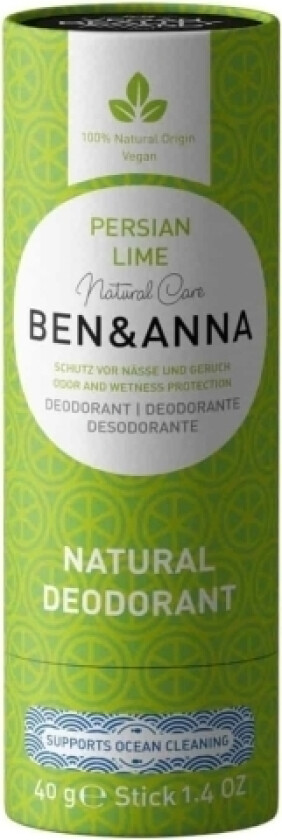 Ben & Anna Ben & Amp  Anna_Natural Deodorant Natural Soda-Based Deodorant Persian Lime 40G