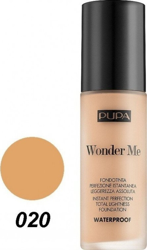 , Wonder Me, Paraben-Free, Waterproof, Liquid Foundation, 020, Neutral Beige - Neutral, 30 Ml