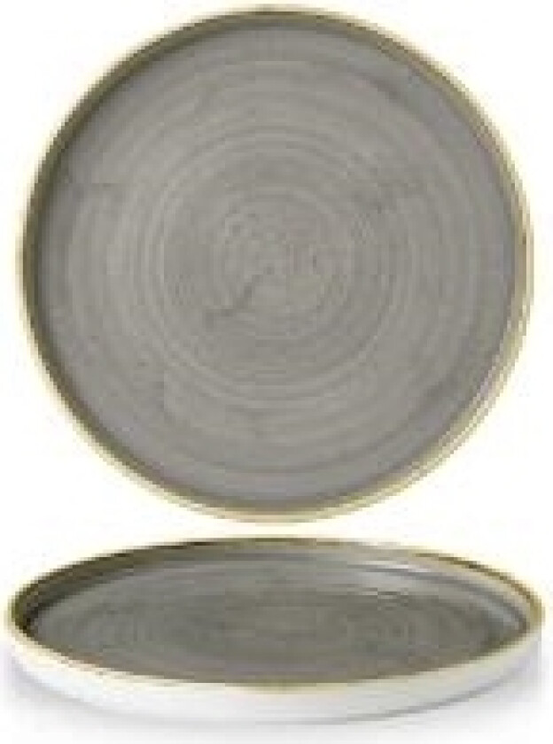 Tallerken Stonecast Ø15,7Xh2cm Flad Med Kant Porcelæn Grå,6 Stk/Krt