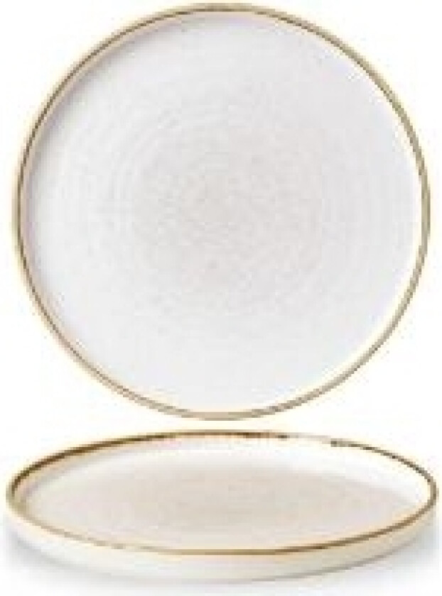 Tallerken Stonecast Ø15.7Xh2cm Flad Med Kant Porcelæn Vanilje,6 Stk/Krt