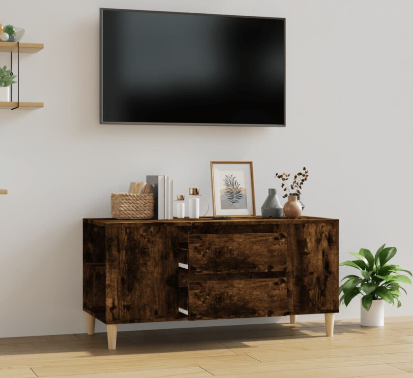TV-benk røkt eik 102x44,5x50 cm konstruert tre