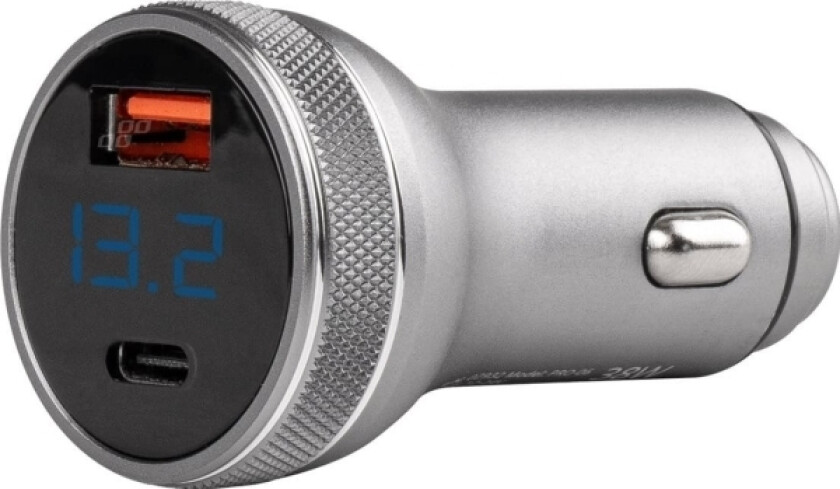 Automobilinis kroviklis Su Voltmeter 38W Pch Pro-06 Usb+Usb-C 12/24V