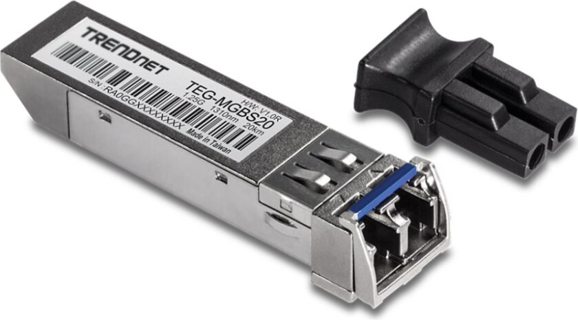 Trendnet Teg-Mgbs20 - Sfp (Mini-Gbic) Transceivermodul - 1Gbe - 1000Base-Lx - Lc-Enkeltmodus - Opp Til 20 Km - 1310 Nm - Taa-Samsvar