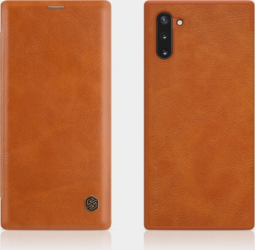 Nillkin Nillkin Qin Samsung Galaxy Note 10-Deksel - Brun Universal