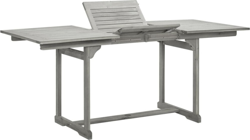 Utendørs spisebord (120-170)x80x75 cm heltre akasie