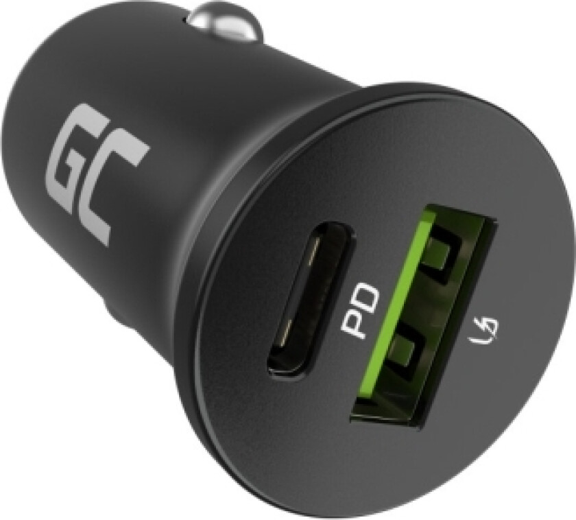 Green Cell Powerride Nano 38W Usb-C Usb-A Power Delivery 3.0 Billader Med Ultra Charge Hurtiglading