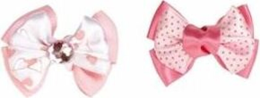 rosa / hvitt Siden rosetter (2-pakke)