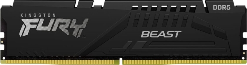 Kingston Fury Beast - Ddr5 - Modul - 16 Gb - Dimm 288-Pin - 6000 Mhz / Pc5-48000 - Cl36 - 1.35 V - Ikke-Bufret - On-Die Ecc - Svart