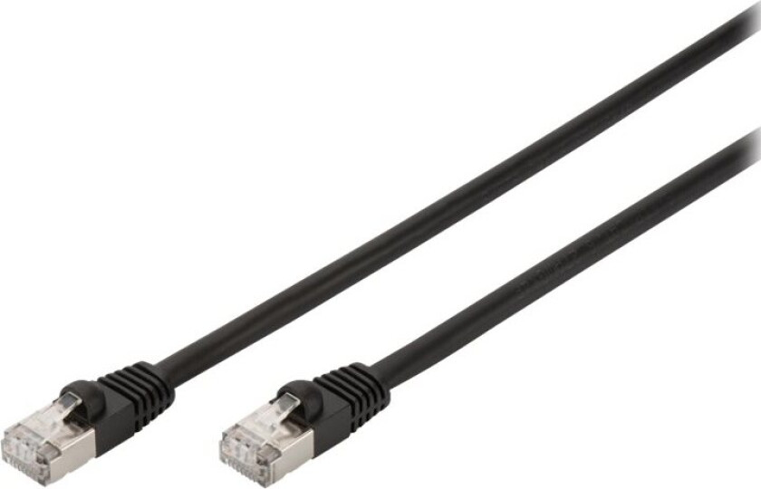 Assmann DIGITUS Professional - Koblingskabel - RJ-45 (hann) til RJ-45 (hann) - 5 m - SFTP - CAT 6 - med støvel, utendørs, uten hindringer - svart