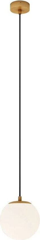 hengelampe Bidolo, messingfarget, glass, 15 cm, IP44