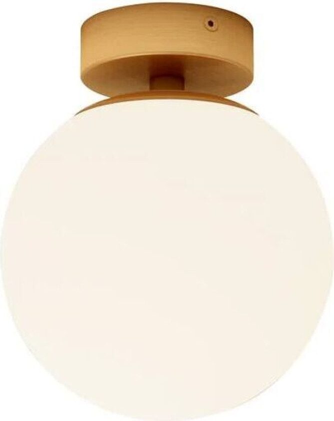 taklampe Bidolo, messingfarget, glass, 15 cm, IP44