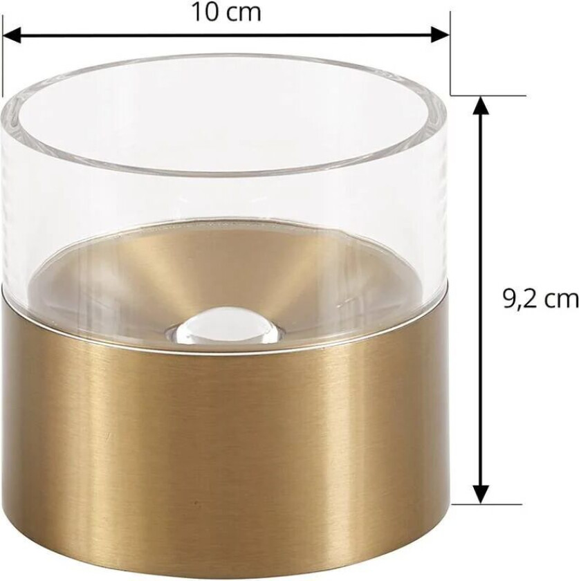 LED-taklampe Dalila, gull, Ø 10 cm, aluminium