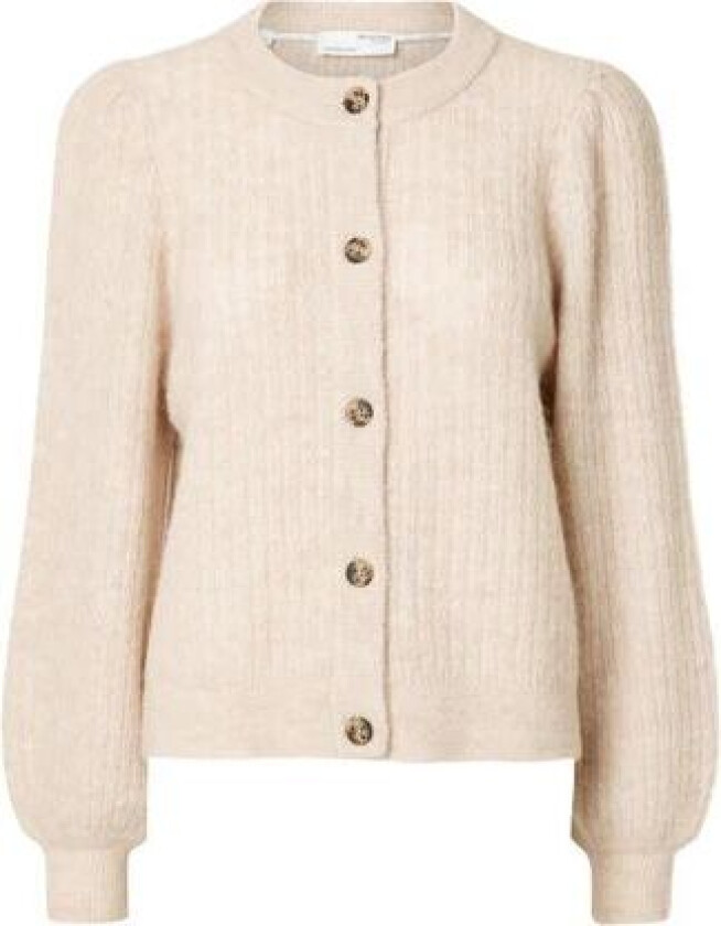 Lulu Ls Structure Knit Cardigan - Birch Melange L