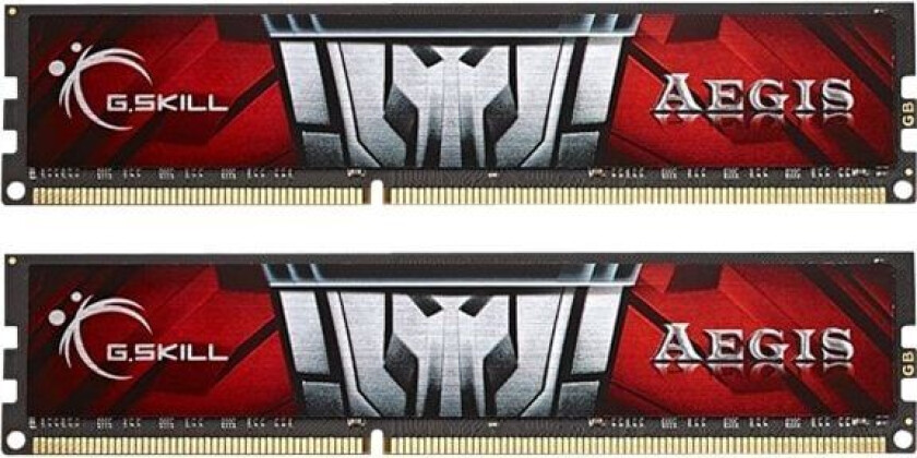 G.Skill AEGIS F3-1600C11D-16GIS - DDR3 - sett - 16 GB: 2 x 8 GB - DIMM 240-pin - 1600 MHz / PC3-12800 - CL11 - 1.5 V - ikke-bufret - ikke-ECC