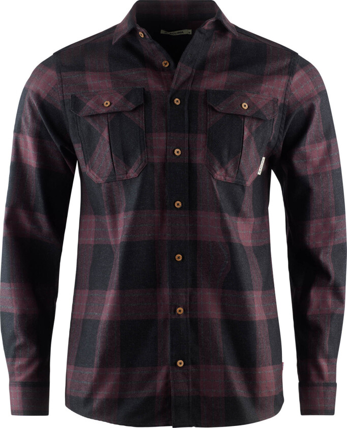 Men's ReBorn Woolshirt Check Dark Grey/Bordeaux Check Dark Grey / Bordeaux M