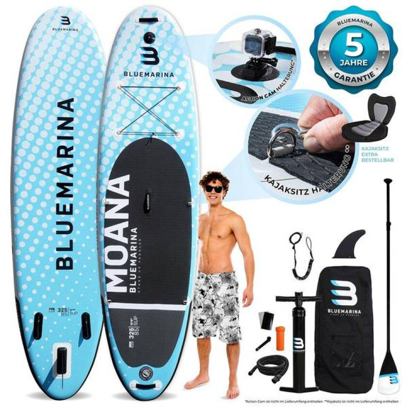Bluemarina SUP Board Moana, oppblåsbar stand up padle 305x76x15