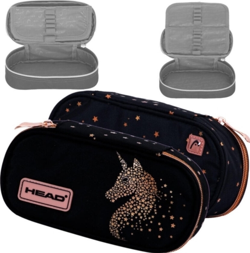 Astra Pennal Skolepenal, Kosmetikkveske, Etui For Barn Gold Unicorn Unicorn Astra