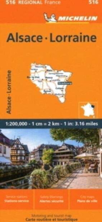 Alsace Lorraine - Michelin Regional Map 516 av Michelin