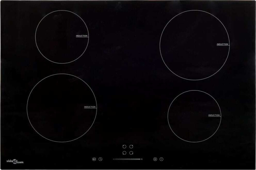 Induksjonstopp 4 kokesoner berøringskontroll glass 77 cm 7000 W