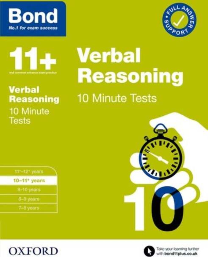 Bond 11+: Bond 11+ 10 Minute Tests Verbal Reasoning 10-11 years av Frances Down, Bond 11+