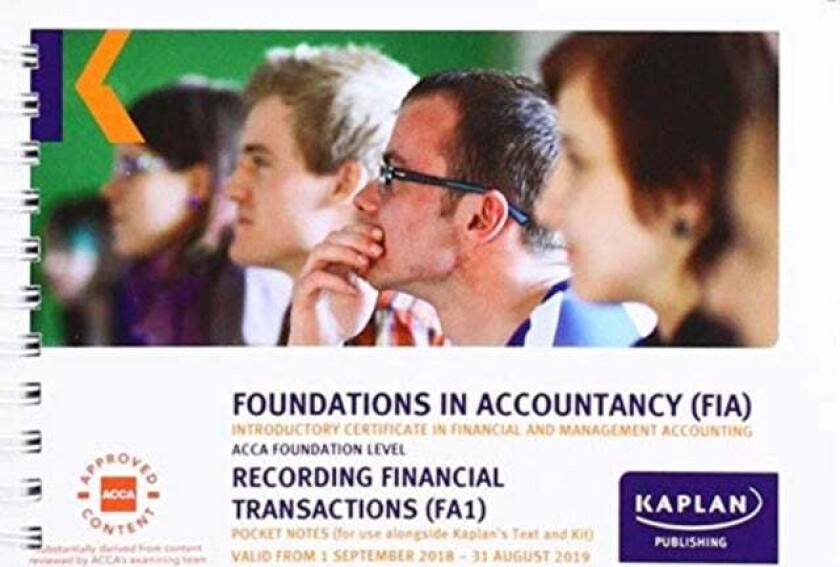 FA1 - RECORDING FINANCIAL TRANSACTION - POCKET NOTES av KAPLAN PUBLISHING