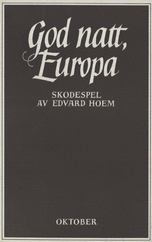 God natt, Europa av Edvard Hoem