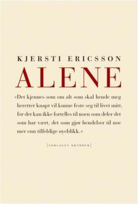Alene av Kjersti Ericsson