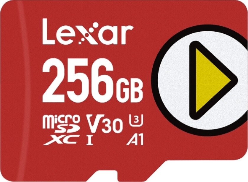Lexar Play Microsdxc Uhs-I-Kort, 256 Gb, Klasse 10, Uhs-I, 150 Mb/S, Klasse 3 (U3), V30
