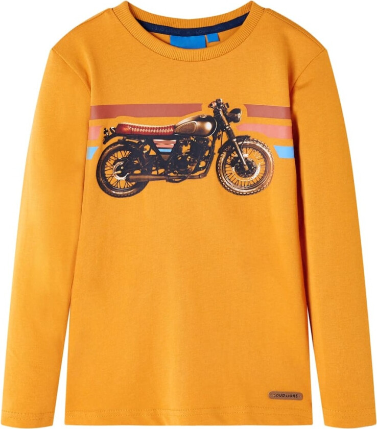 T-skjorte for barn med lange ermer oker 116