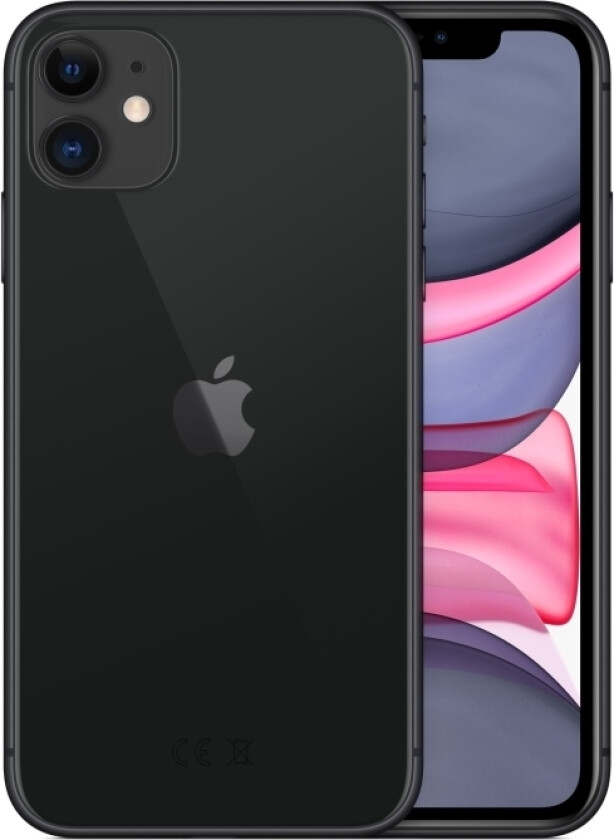 Iphone 11 - 4G Smartphone - Dobbelt-Sim / Internminne 64 Gb - Lcd-Display - 6.1" - 1792 X 828 Piksler - 2X Bakkameraer 12 Mp, 12 Mp - Front Cam