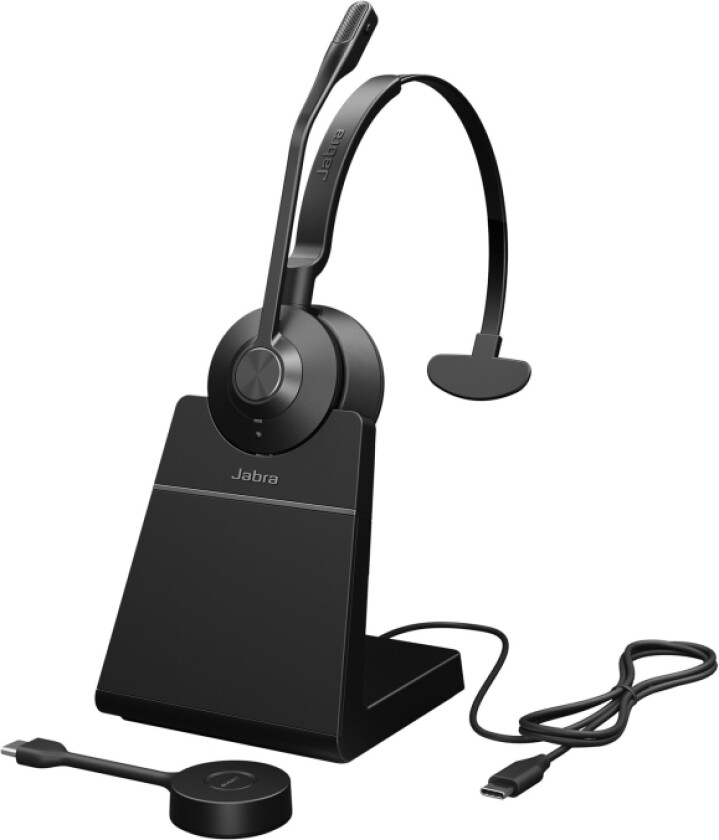 Jabra Engage 55 Se Mono - Hodesett - On-Ear - Dect - Trådløs - Usb-C Via Dect-Adapter - Uc-Sertifisert