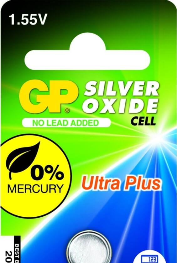 Gp Batteries Silver Oxide Cell 389, Engangsbatteri, Sr54, Silver-Oksid (S), 1,55 V, 1 Stykker, Rustfritt Stål