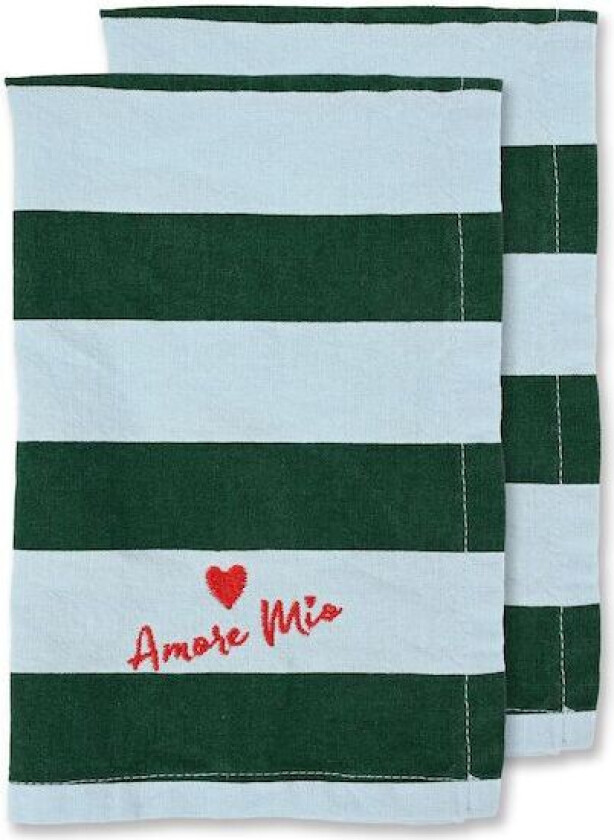 Love serviett 45x45 cm 2-pk Grønn-lyseblå