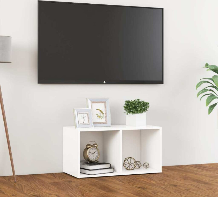 TV-benk hvit 72x35x36,5 cm sponplate