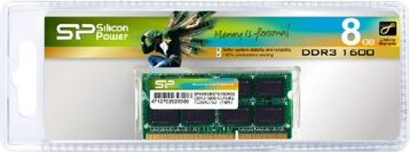 - Ddr3 - Modul - 8 Gb - So Dimm 204-Pin - 1600 Mhz / Pc3-12800 - Cl11 - 1.5 V - Ikke-Bufret - Ikke-Ecc
