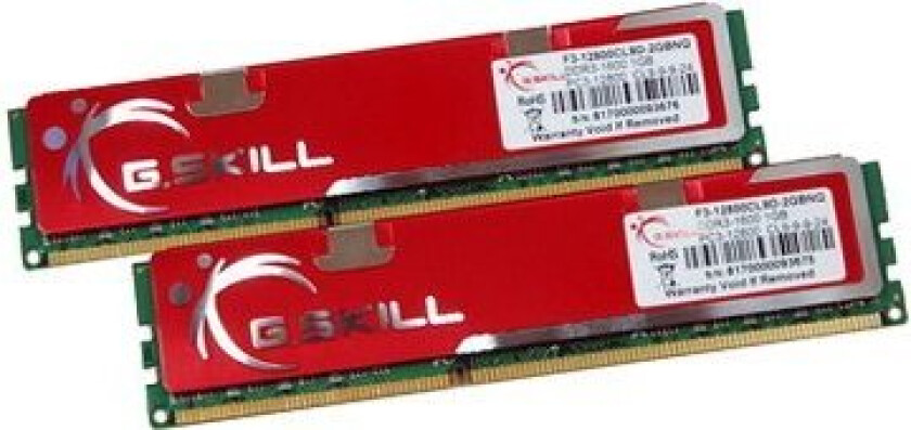 Nq Series F3-12800Cl9d-4Gbnq Dual Channel - Ddr3 - Sett - 4 Gb: 2 X 2 Gb - Dimm 240-Pin - 1600 Mhz / Pc3-12800 - Cl9 - 1.5 V - Ikke-Bufret -