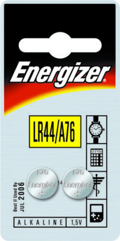 No. A76 - Batteri 2 X Lr44 - Alkalisk - 150 Mah