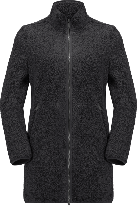 Women's High Curl Coat Black S
