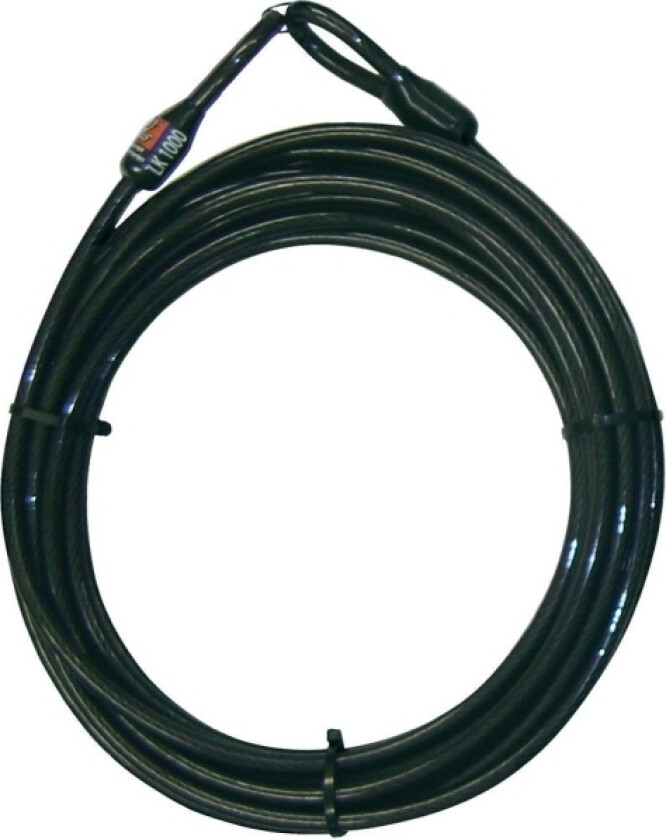 0289 Sløjfestålkabel Sort Løkker Til Hængelås