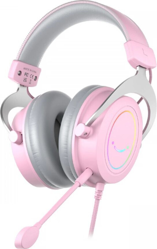 Ampligame H3 Gaming Headset Rgb - Rosa