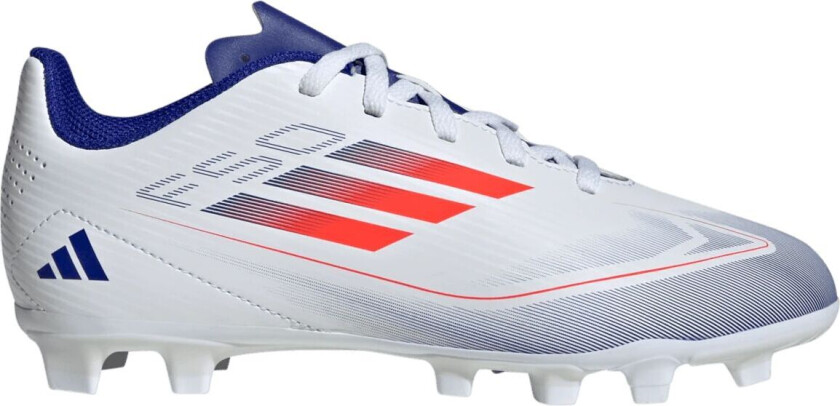 adidas F50 Club FxG Q3 24, fotballsko grus, kunstgress og naturgress, junior White/Solar Red/Blue