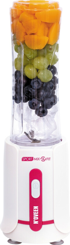 Noveen Sb220 Amarant, Bord Juicepresse, 0,6 L, Isknusing, 300 W, Hvit, Rød