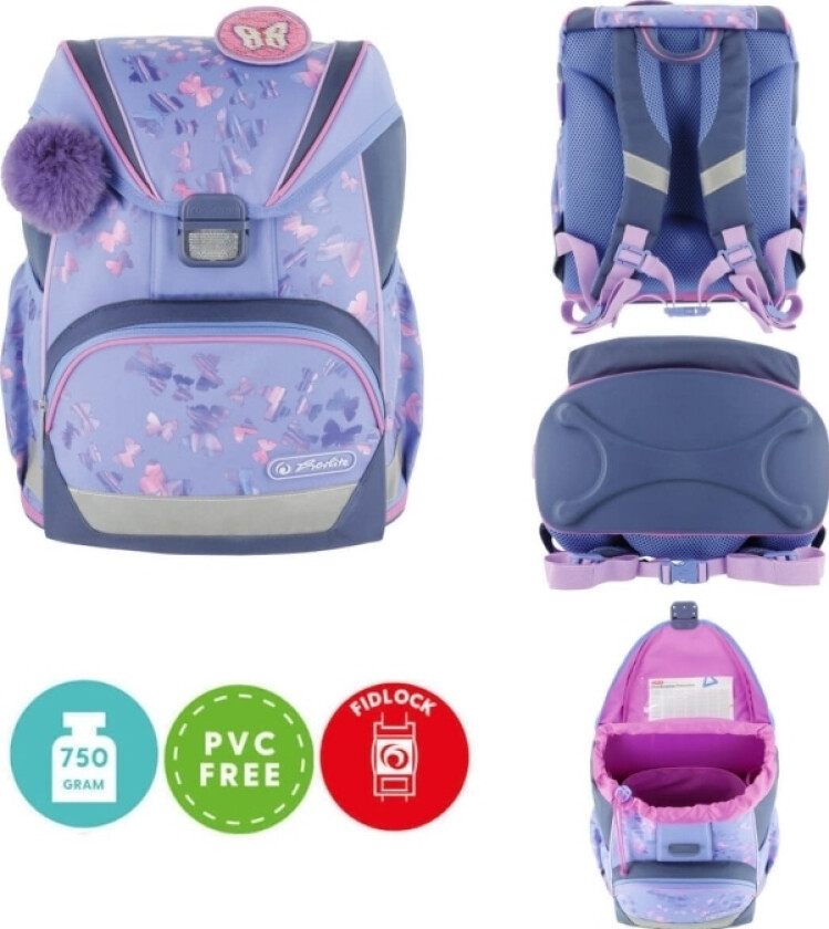 Ultralett Butterfly Paradise Skolesekk