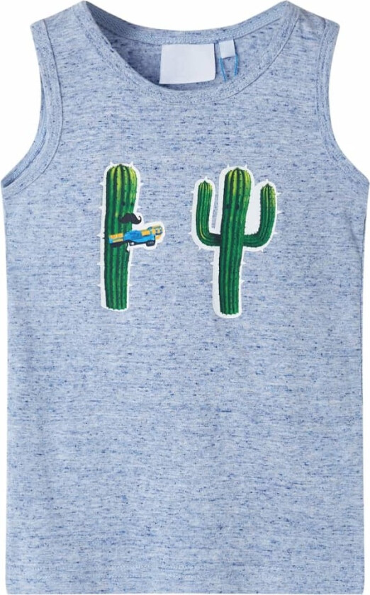 Singlet for barn mørkeblå melert 116