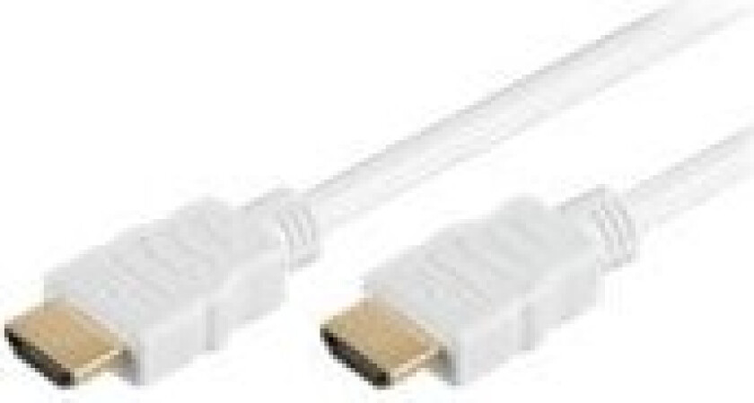 Microconnect High Speed Hdmi With Ethernet - Hdmi-Kabel Med Ethernet - Hdmi Hann Til Hdmi Hann - 3 M - Hvit