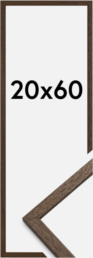 Ramme Edsbyn Akrylglass Valnøtt 20x60 Cm