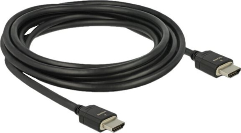 Delock - Ultra High Speed - Hdmi-Kabel Med Ethernet - Hdmi Hann Til Hdmi Hann - 3 M - Trippel Beskyttelse - Svart - Støtte For Dolby Dts-Hd Master Au