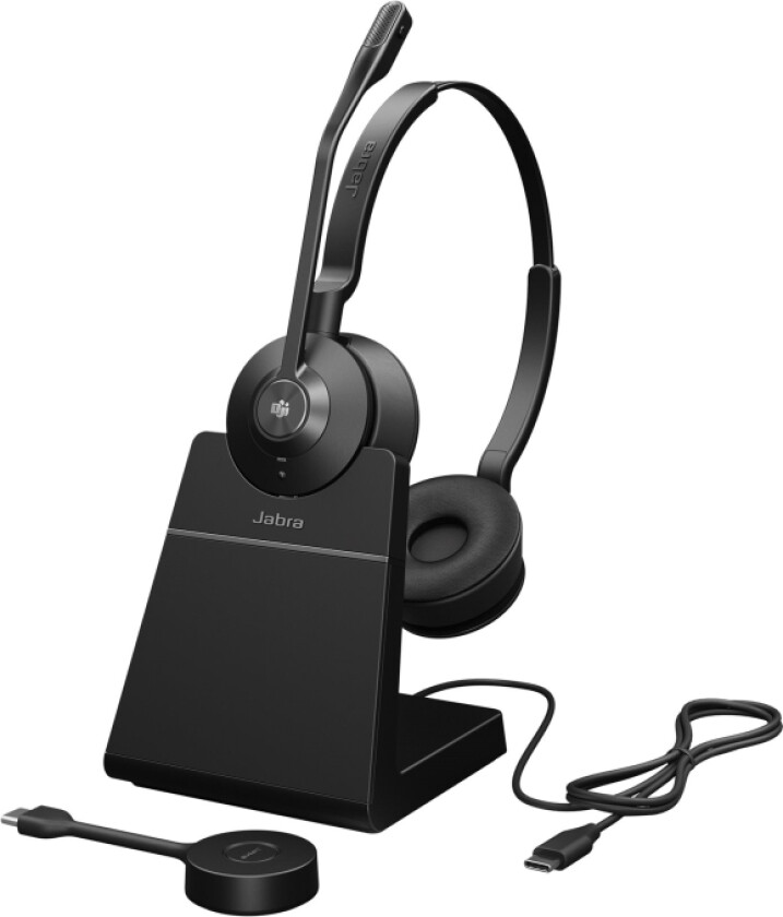 Jabra Engage 55 Se Stereo - Hodesett - On-Ear - Dect - Trådløs - Usb-C Via Dect Adapter - Certified For Microsoft Teams