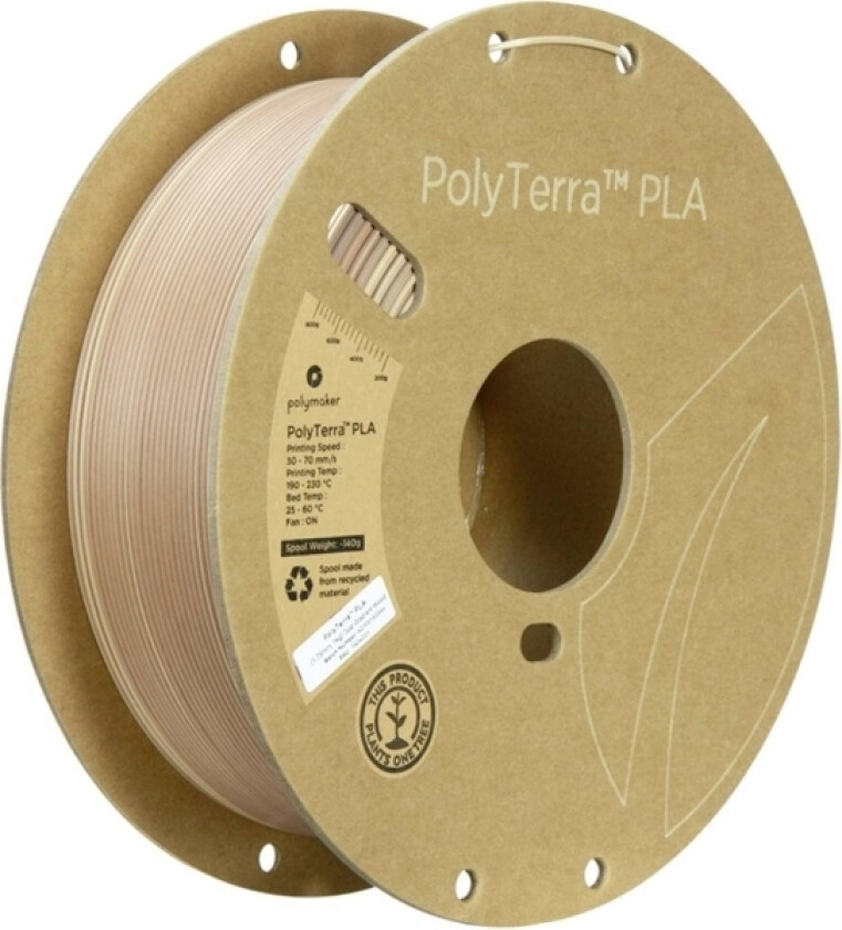 Polymaker Pa04031 Dual-Gradient Filament Pla-Plast Med Lavere Kunststofindhold, Mat 1.75 Mm 1000 G Træ Polyterra™ 1 Stk